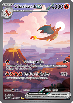 Charizard EX 199/165 Pokemon 151 (IT)-MINT