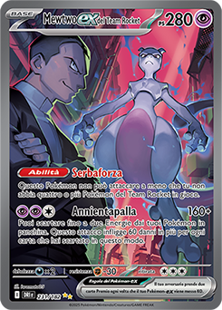 Mewtwo ex del Team Rocket Rivali Predestinati 231/282 (IT) - MINT